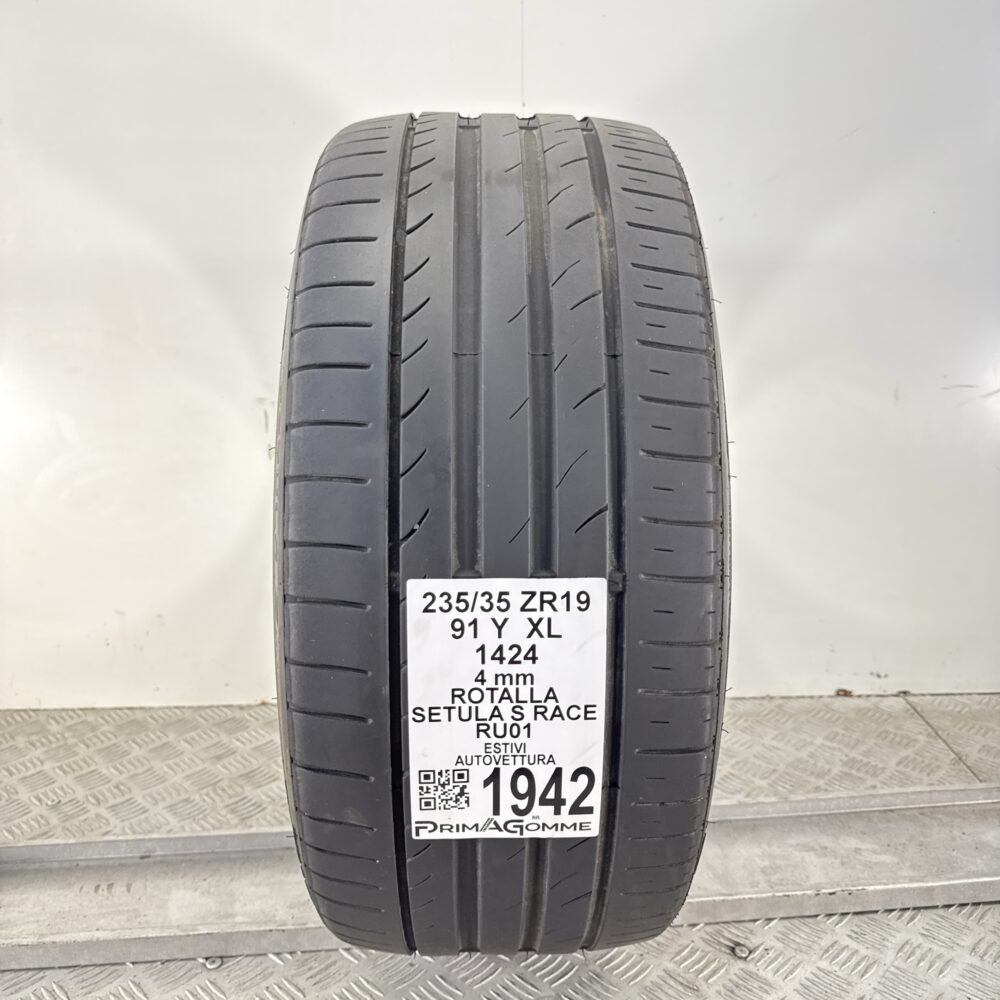 Pneumatico Usato 235 35 ZR19 XL 91Y Rotalla Setula S Race RU01 Estivo