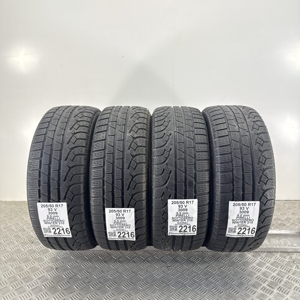 Gomme Usate 205 50 R17 93H Pirelli Sottozero Winter 210 86% Invernali