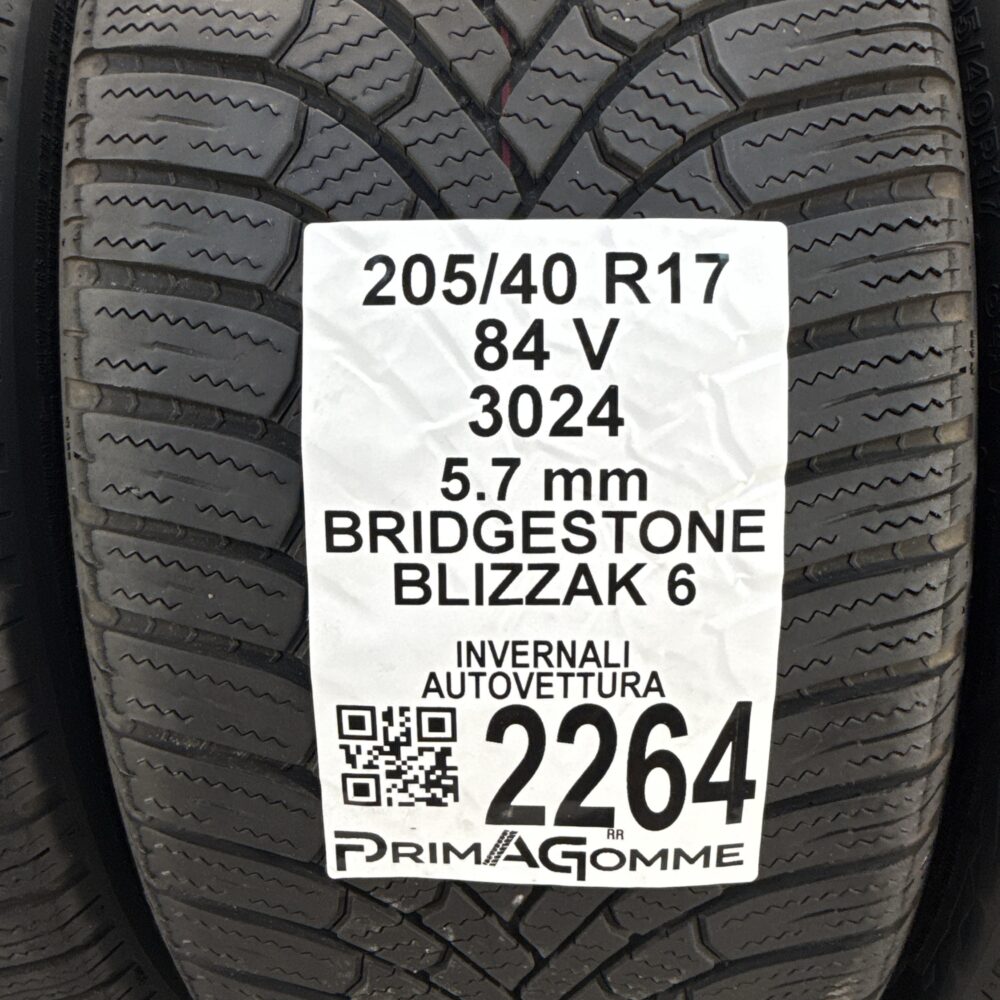 Gomme Usate 205 40 R17 84V Bridgestone Blizzak 6 81% Invernali - immagine 3