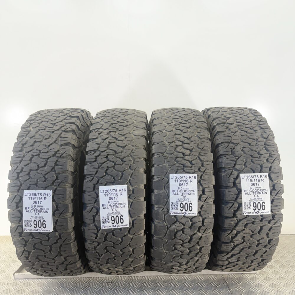 Pneumatici Usati 265 75 R16 119/116R BFgoodrich All-Terrain T/A 75% 4 Stagioni