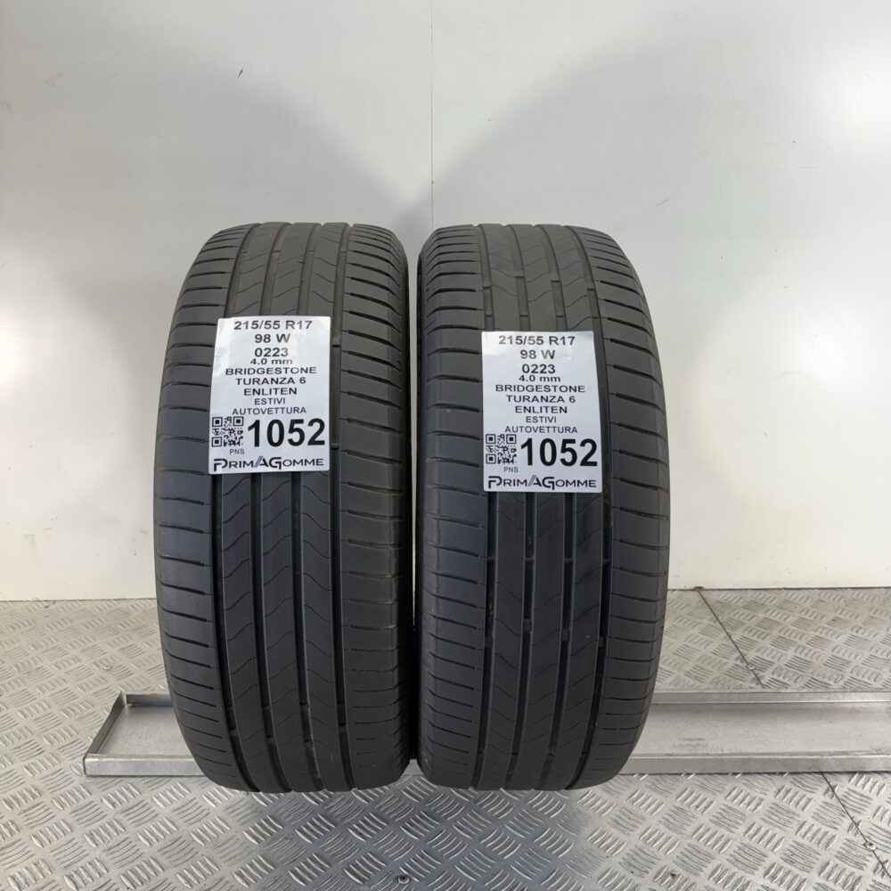 Gomme Usate 215 55 R17 98W Bridgestone Turanza 6 Estive