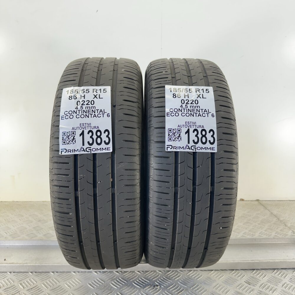 Gomme Usate 185 55 R15 XL 86H Continental Eco Contact 6 Estive