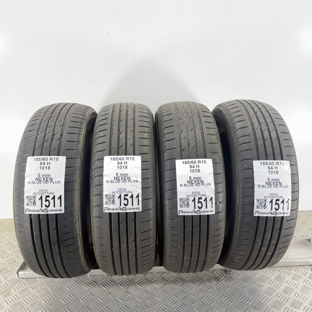 Gomme Usate 185 60 R15 84H Nexen N Blue HD Plus 71% Estive
