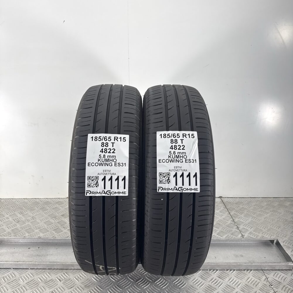 Gomme Usate 185 65 R15 88T Kumho Ecowing ES31 83% Estive