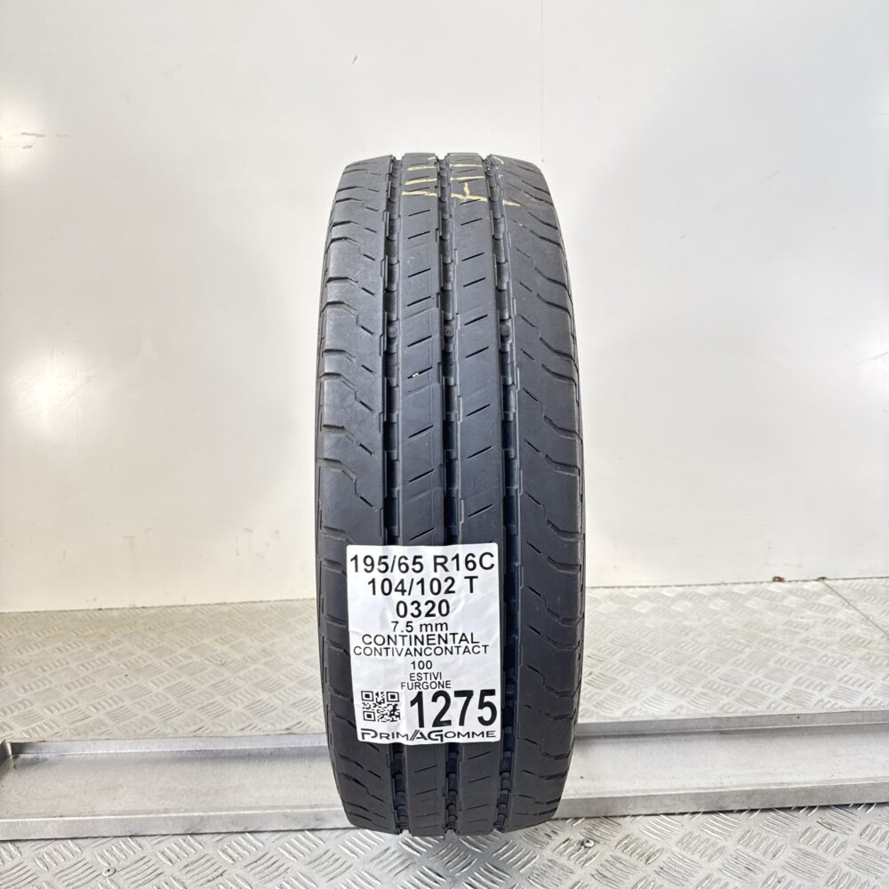 Pneumatico Usato 195 65 R16C 104/102T Continental ContiVanContact 100 83% Estivo