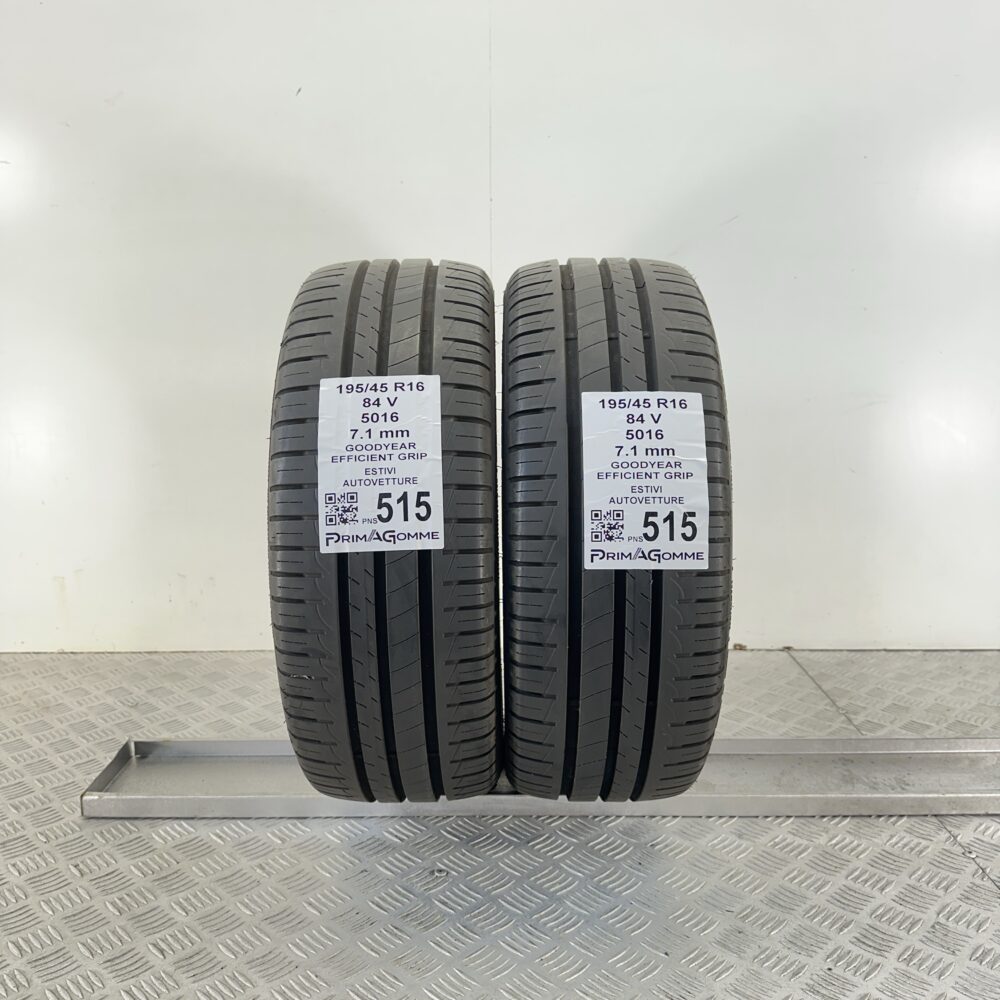 Pneumatici Usati 195 45 R16 84V Goodyear Efficient Grip 99% Estive