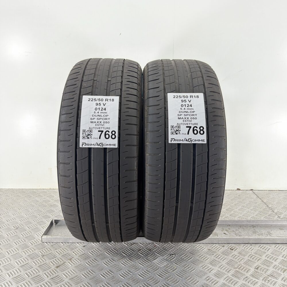 Pneumatici Usati 225 50 R18 95V Dunlop SP Sport Maxx 050 77% Estive