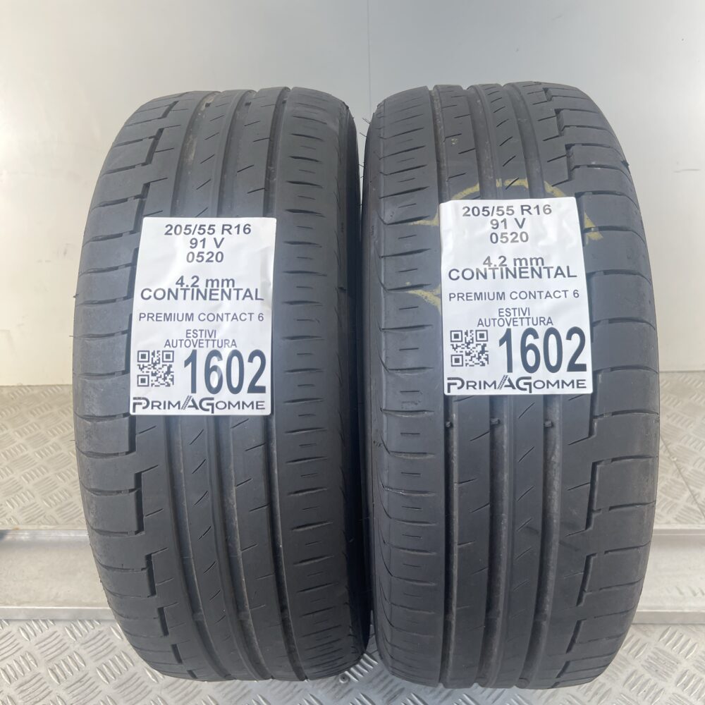 Gomme Usate 205 55 R16 91V Continental Premium Contact 6 60% Estive