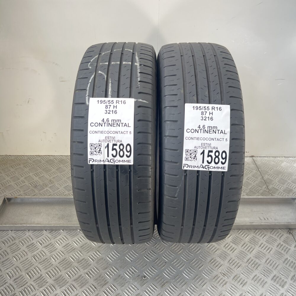 Gomme Usate 195 55 R16 87H Continental ContiEcoContact 5 Estive