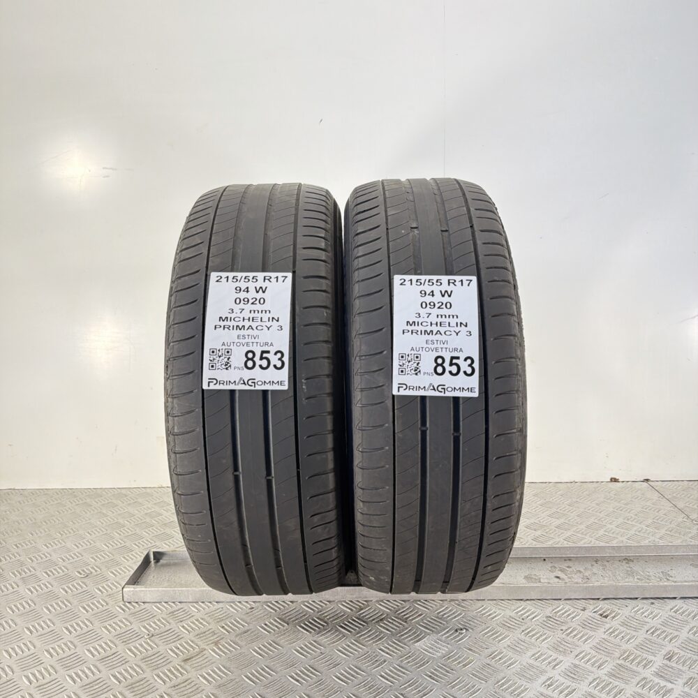 Pneumatici Usati 215 55 R17 94W Michelin Primacy 3 Estive