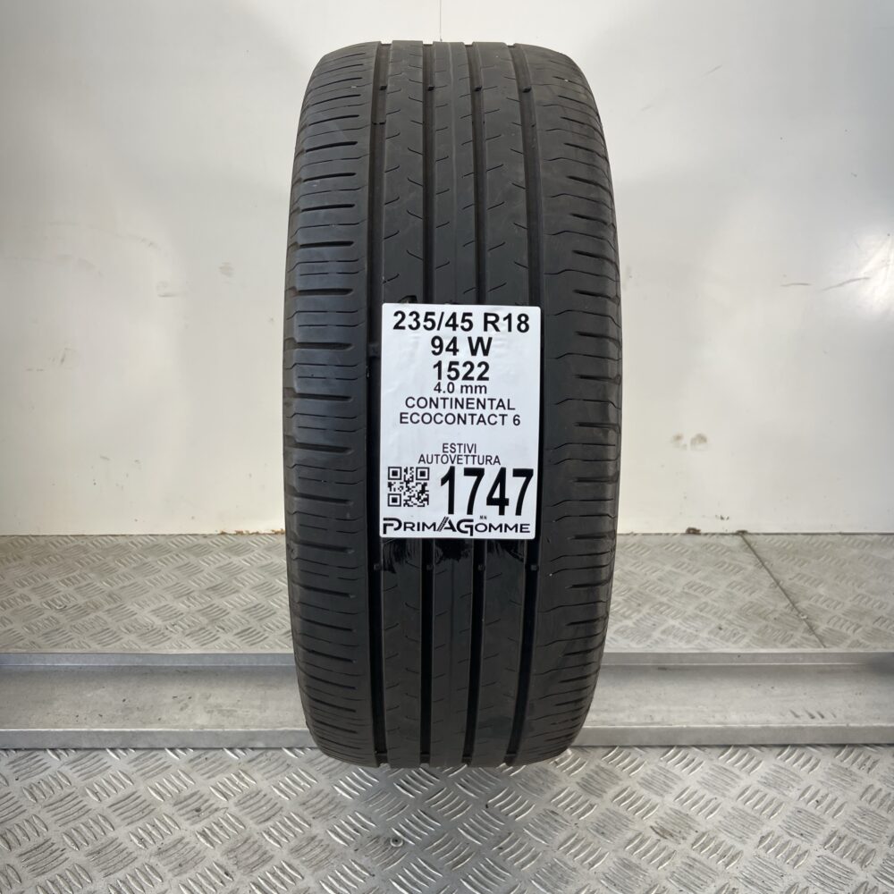Pneumatico Usato 235 45 R18 94W CONTINENTAL EcoContact 6 Estivo