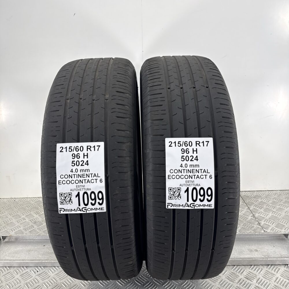 Gomme Usate 215 60 R17 96H Continental EcoContact 6 Estive