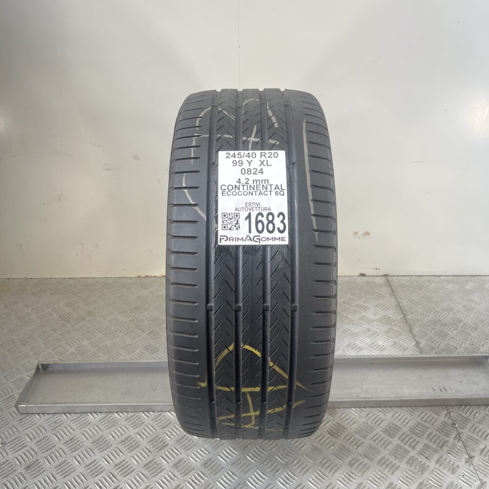 Gomma Usata 245 40 R20 99Y XL Continental Ecocontact 6 60% Estiva