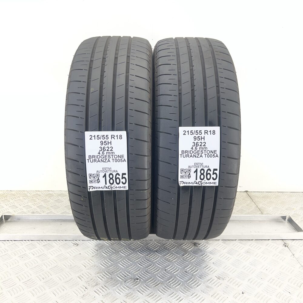 Pneumatici Usati 215 55 R18 95H BRIDGESTONE Turanza T005A Estive