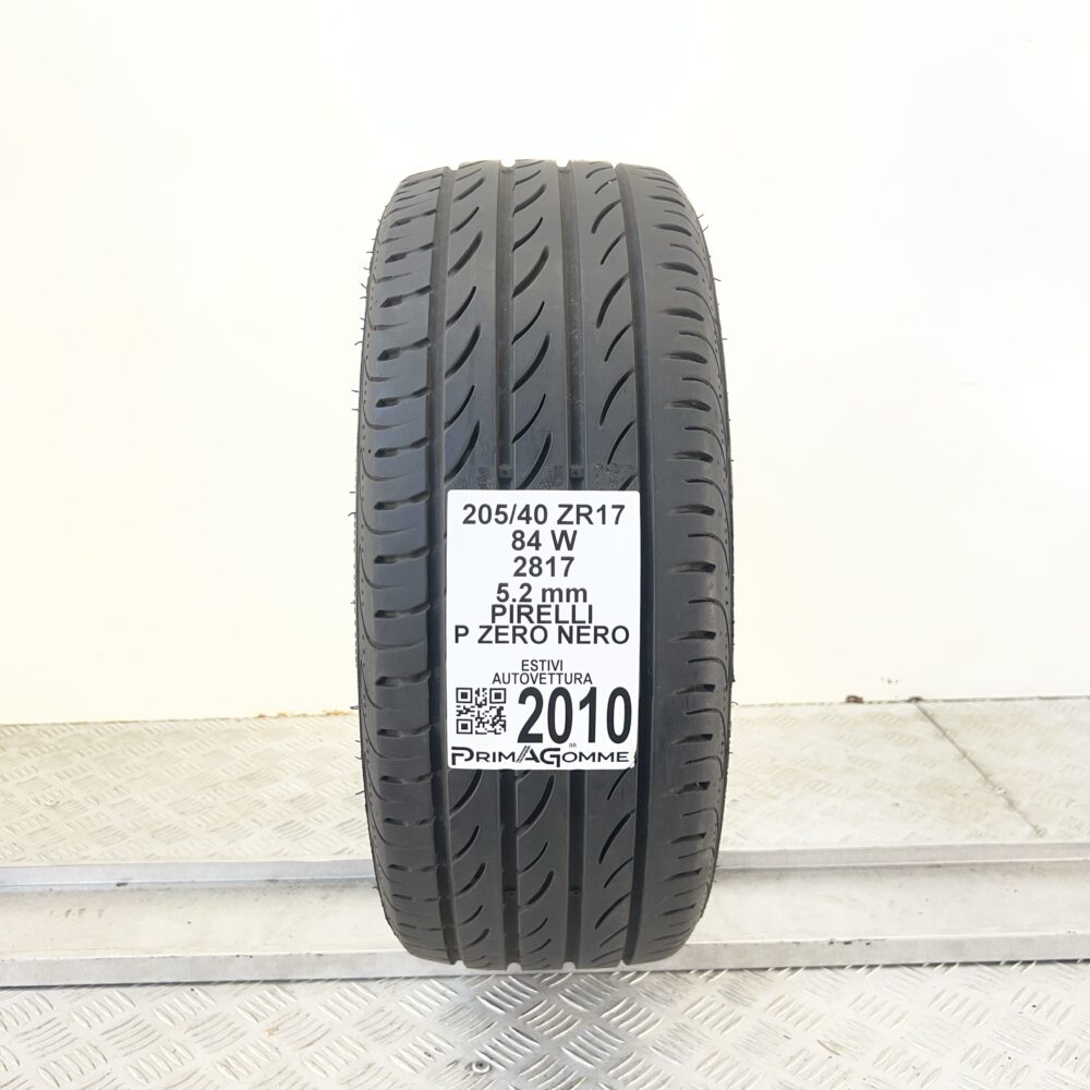 Pneumatico Usato 205 40 ZR17 84W Pirelli P Zero Nero 74% Estivo