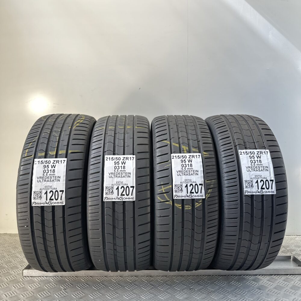 Gomme Usate 215 50 ZR17 95W Vredestein Ultrasatin 78% Estive
