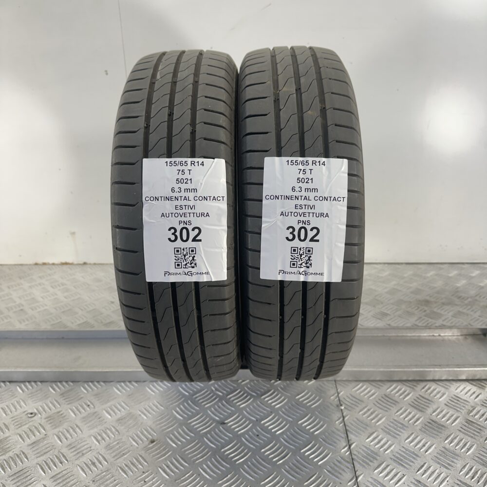 Pneumatici Usati 155 65 R14 75T Continental Contact Estivi 90% Estive