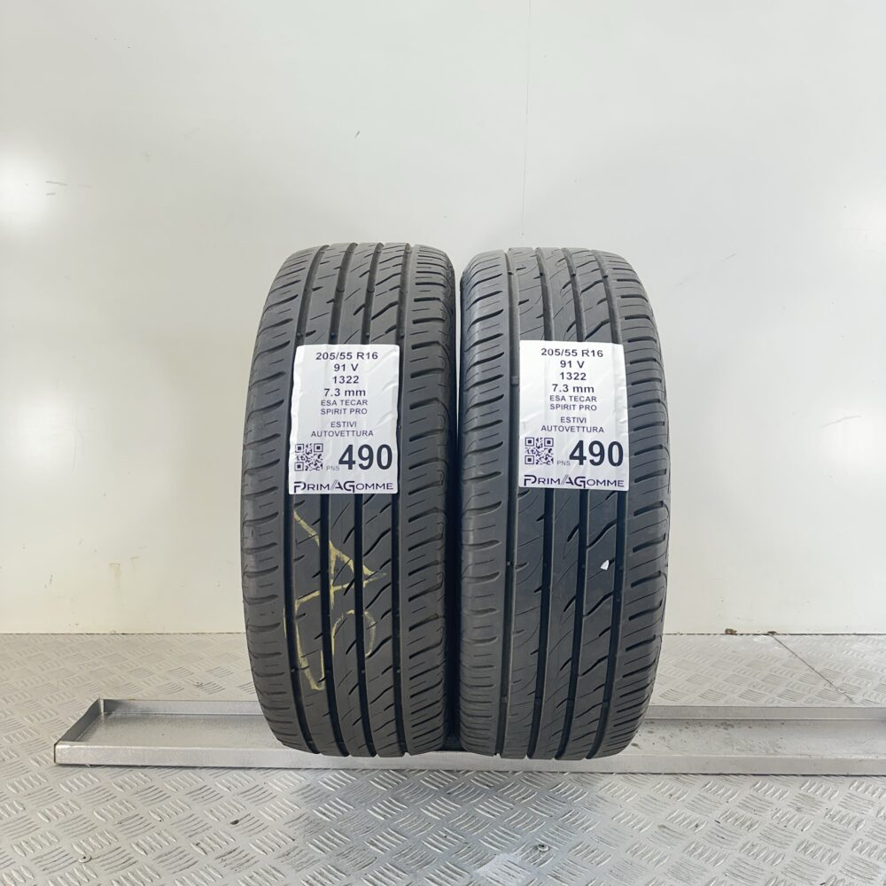 Pneumatici Usati 205 55 R16 91V ESA TECAR Spirit Pro 99% Estive