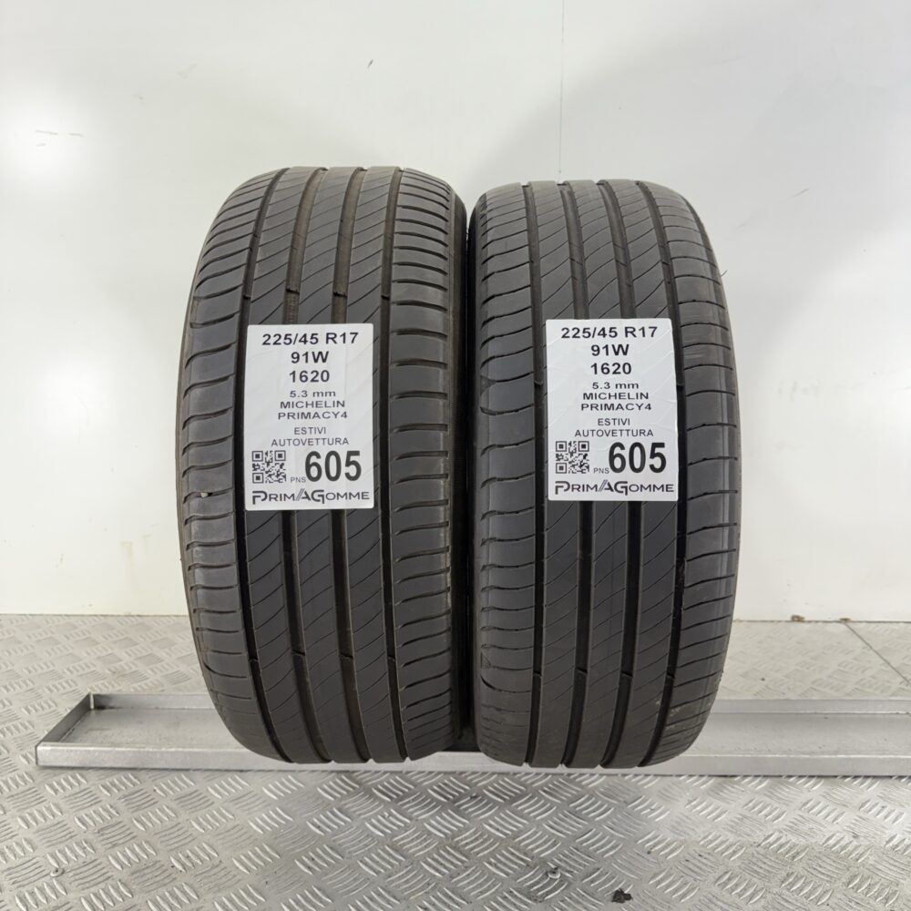 Pneumatici Usati 225 45 R17 91W Michelin Primacy4 76% Estive