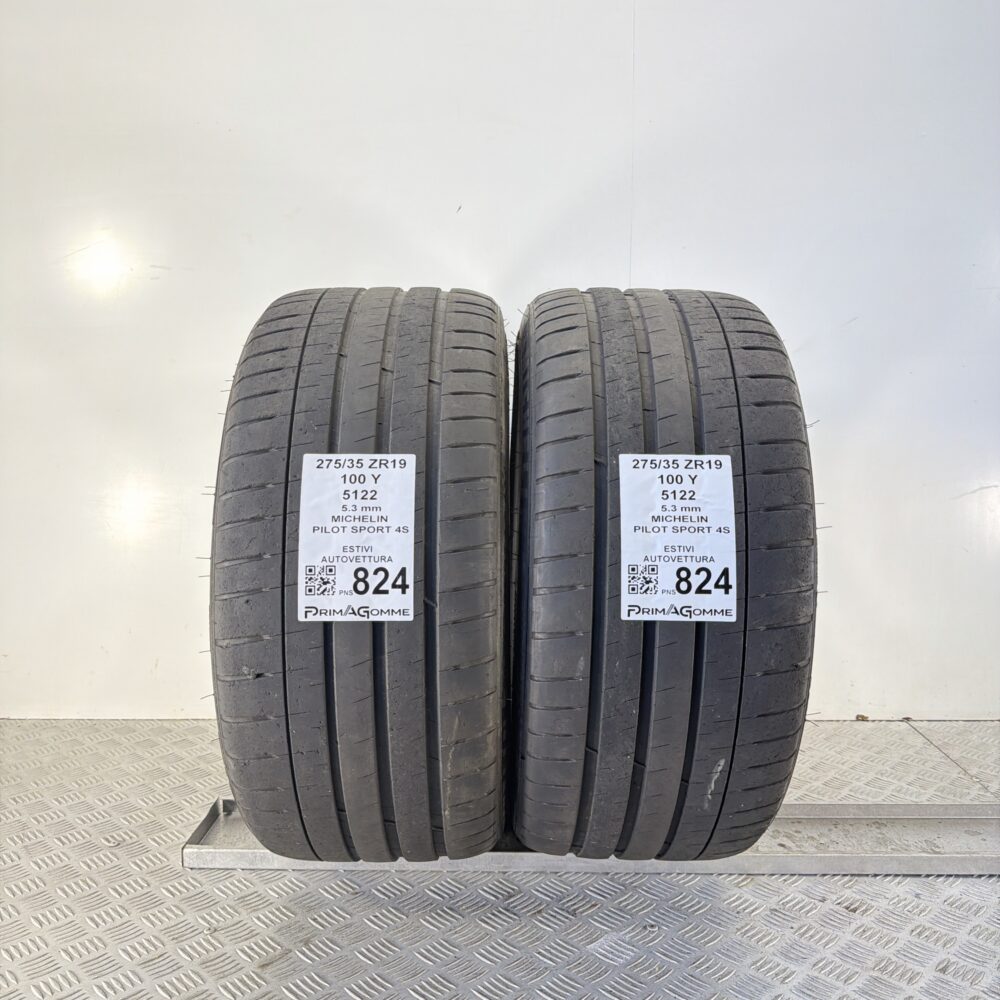 Pneumatici Usati 275 35 ZR19 100Y Michelin Pilot Sport 4S 76% Estive