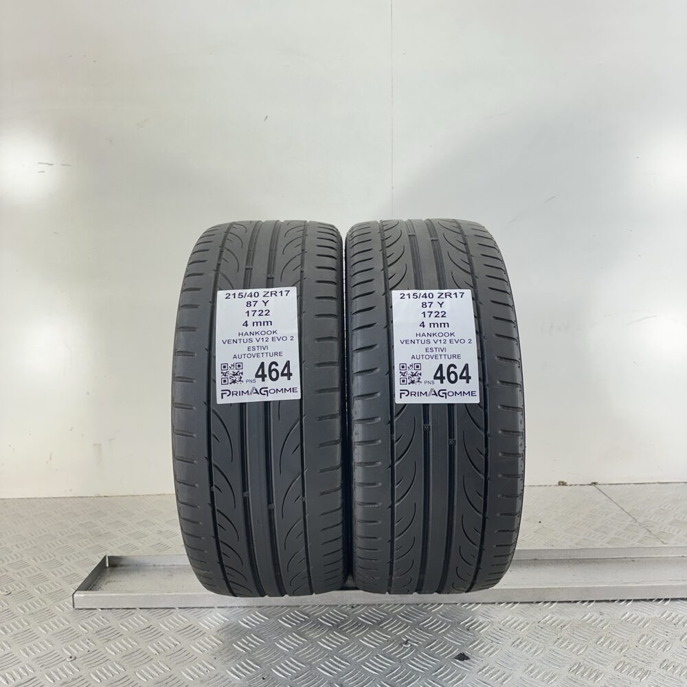 Pneumatici Usati 215 40 ZR17 87Y Hankook Ventus V12 Evo 2 Estive
