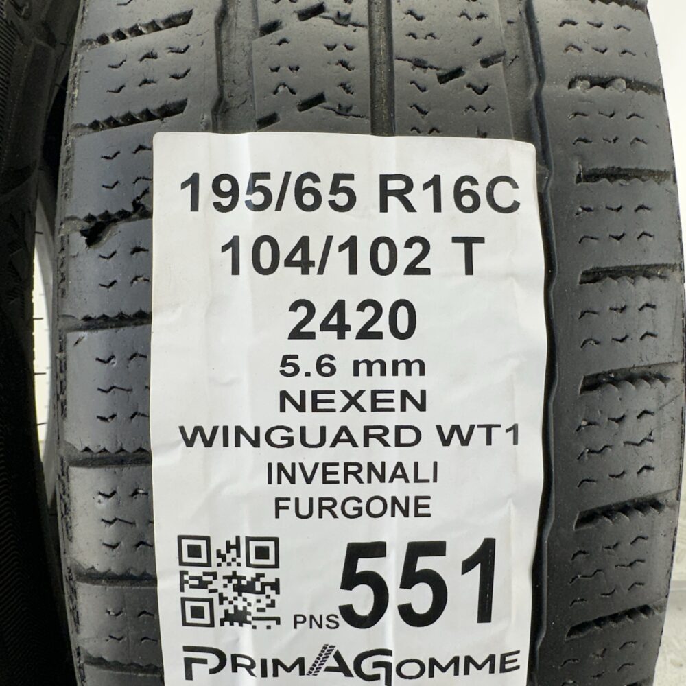 Pneumatici Usati 195 65 R16C 104/102T Nexen Winguard WT1 80% Invernali - immagine 3