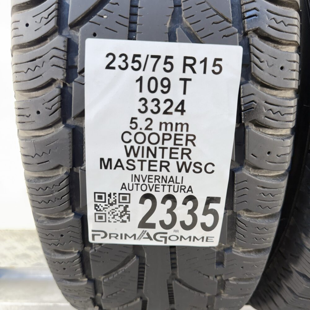 Gomme Usate 235 75 R15 109T Cooper Winter Master WSC 74% Invernali - immagine 3