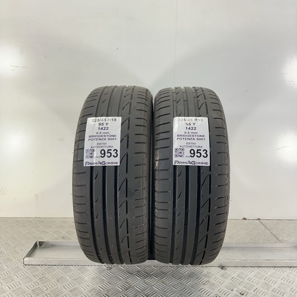 Pneumatici Usati 225 45 R18 95Y Bridgestone Potenza S001 93% Estive