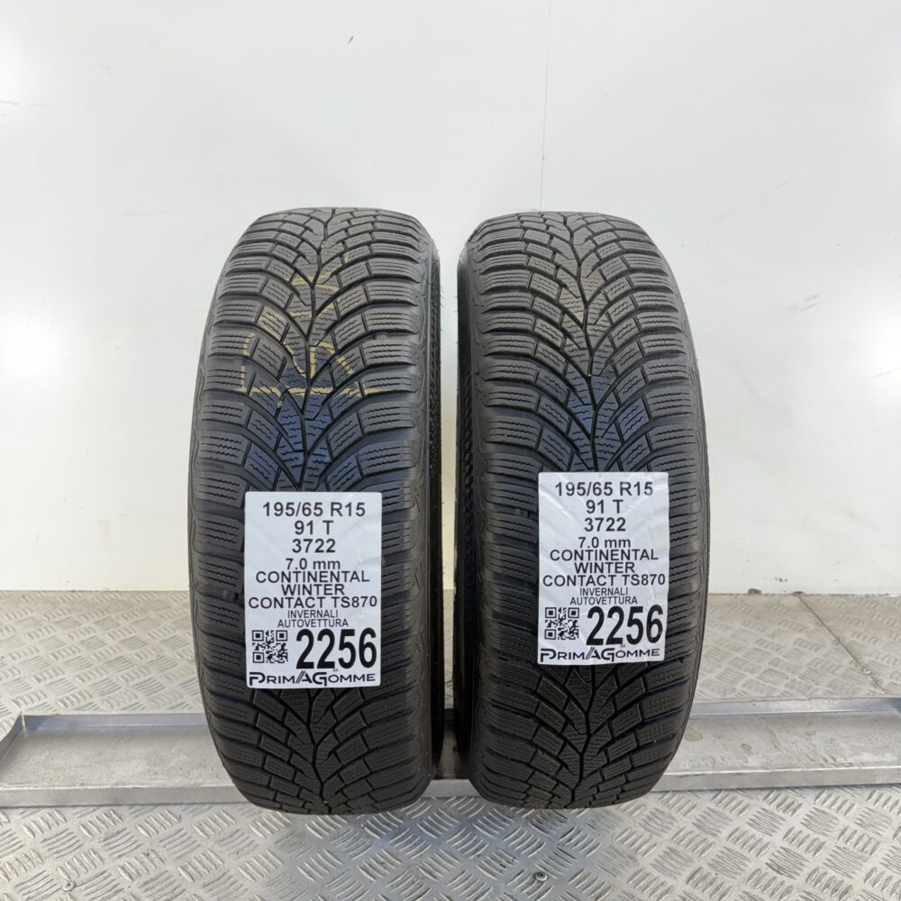 Gomme Usate 195 65 R15 91T Continental Winter Contact TS870 100% Invernali - immagine 8