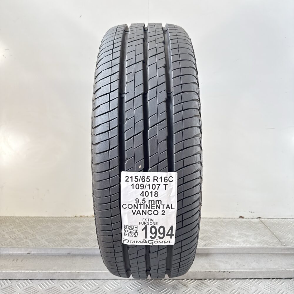 Pneumatico Usato 215 65 R16C 109/107T Continental Vanco 2 100% Estivo