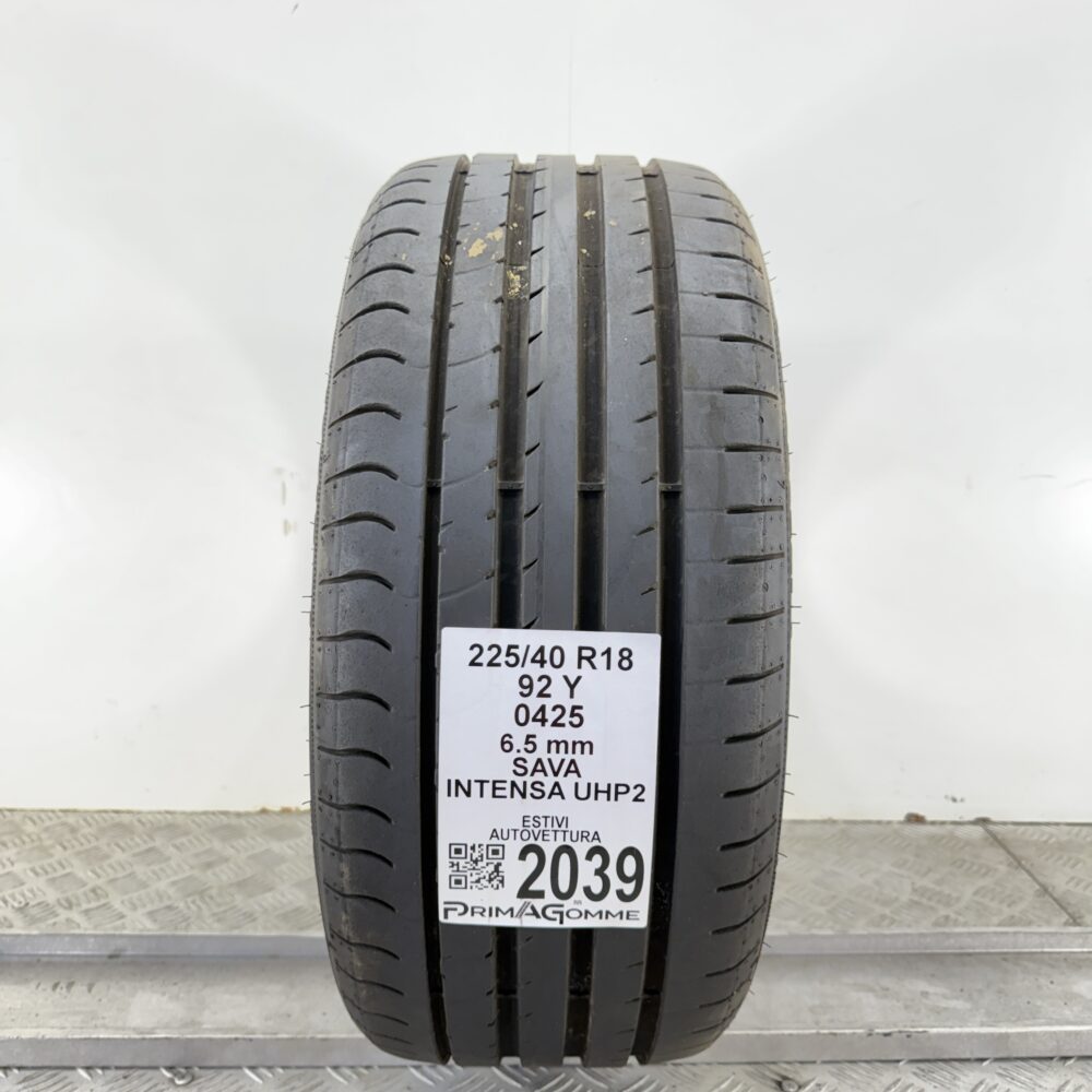 Pneumatico Usato 225 40 R18 92Y Sava Intensa UHP2 93% Estivo