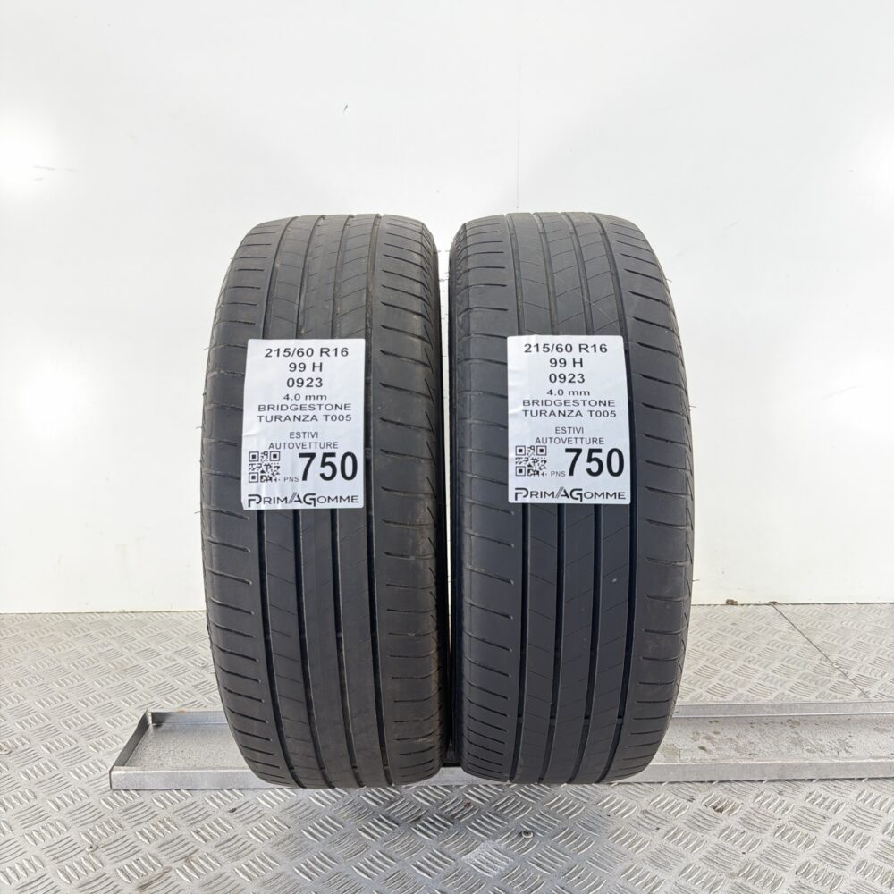 Pneumatici Usati 215 60 R16 99H Bridgestone Turanza T005 Estive