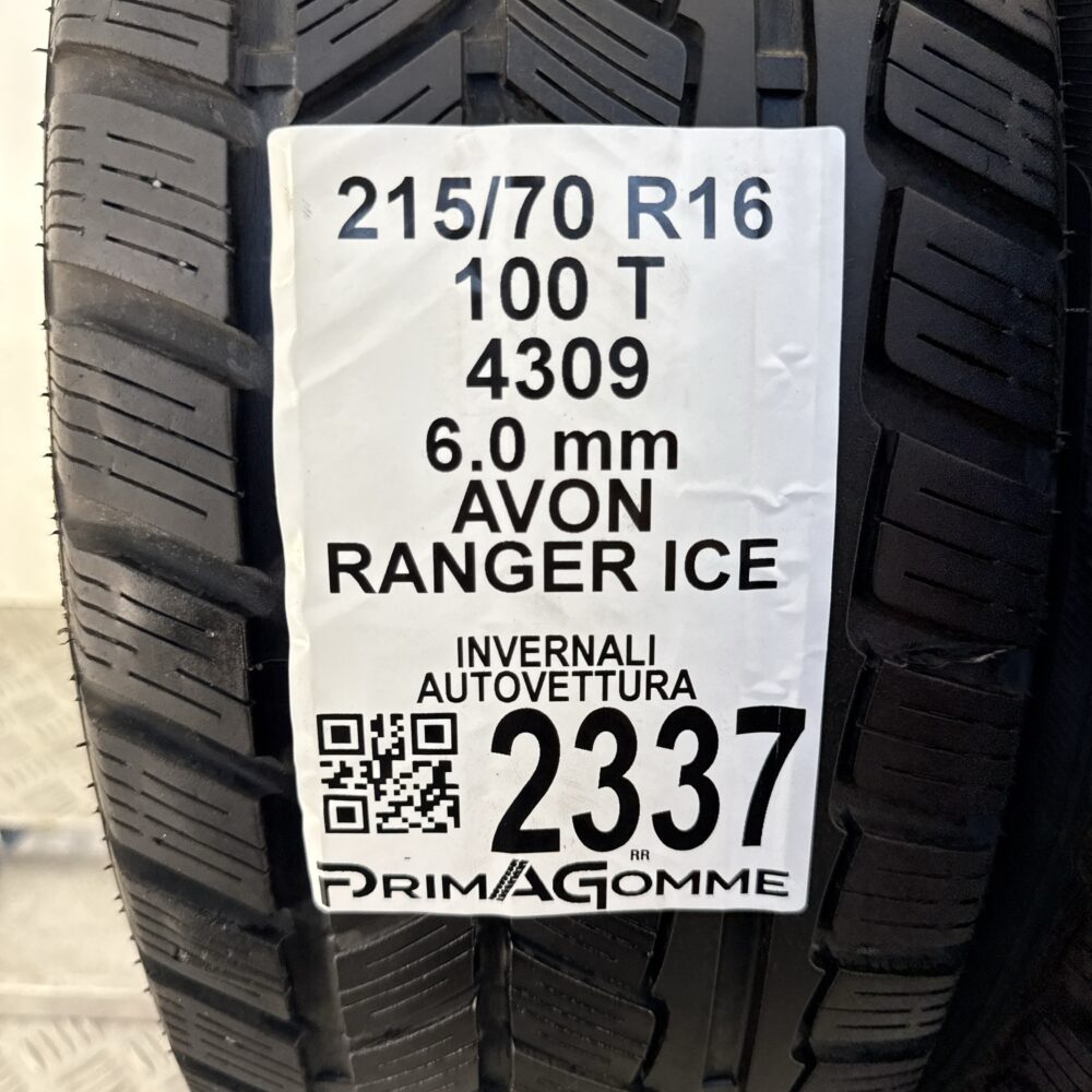 Gomme Usate 215 70 R16 100T Avon Ranger Ice 86% Invernali - immagine 3