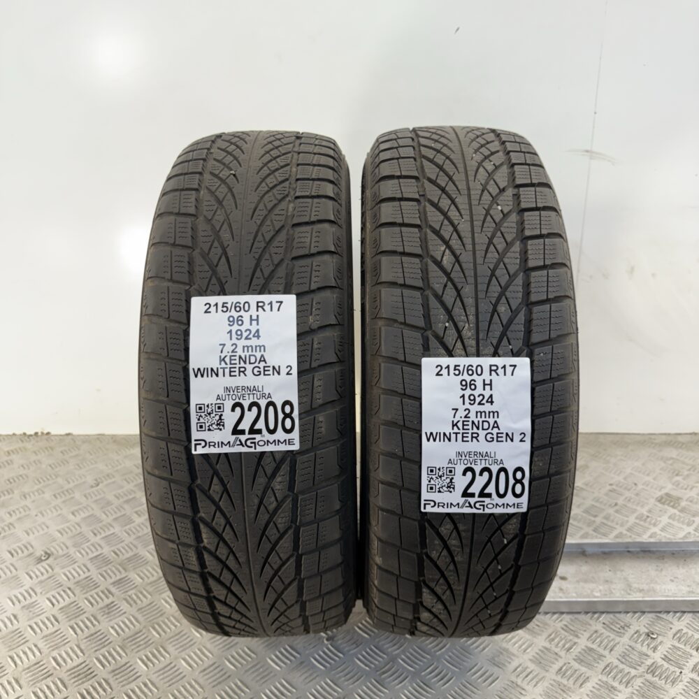 Gomme Usate 215 60 R17 96H Kenda Winter Gen 2 100% Invernali - immagine 4