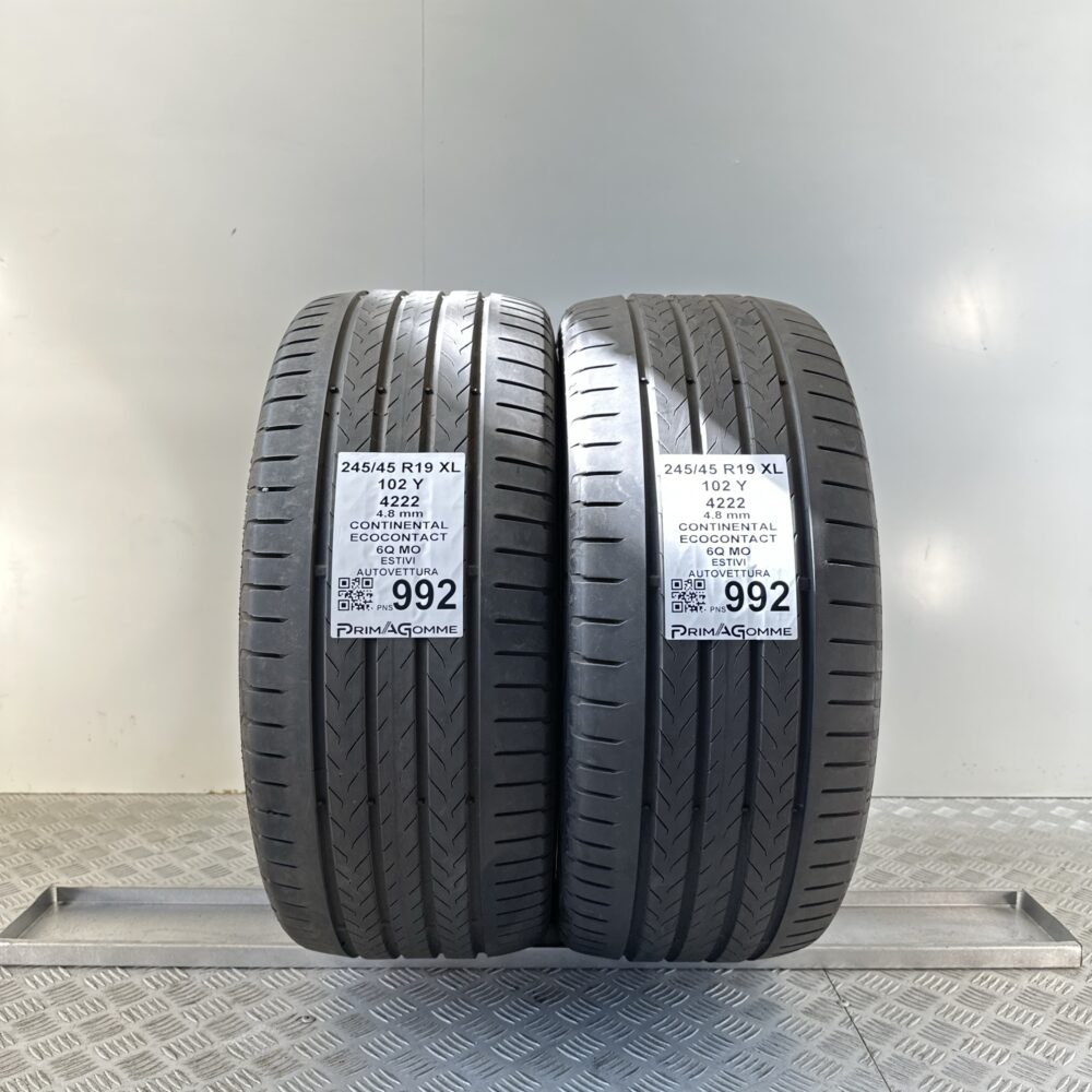 Gomme Usate estive 245 45 R19 XL 102Y Continental Ecocontact Estive - immagine 7