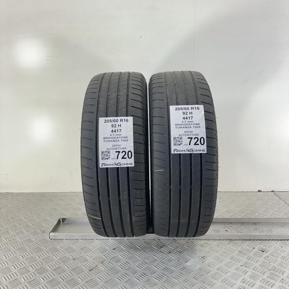 Pneumatici Usati 205 60 R16 92H Bridgestone Turanza T005 Estive