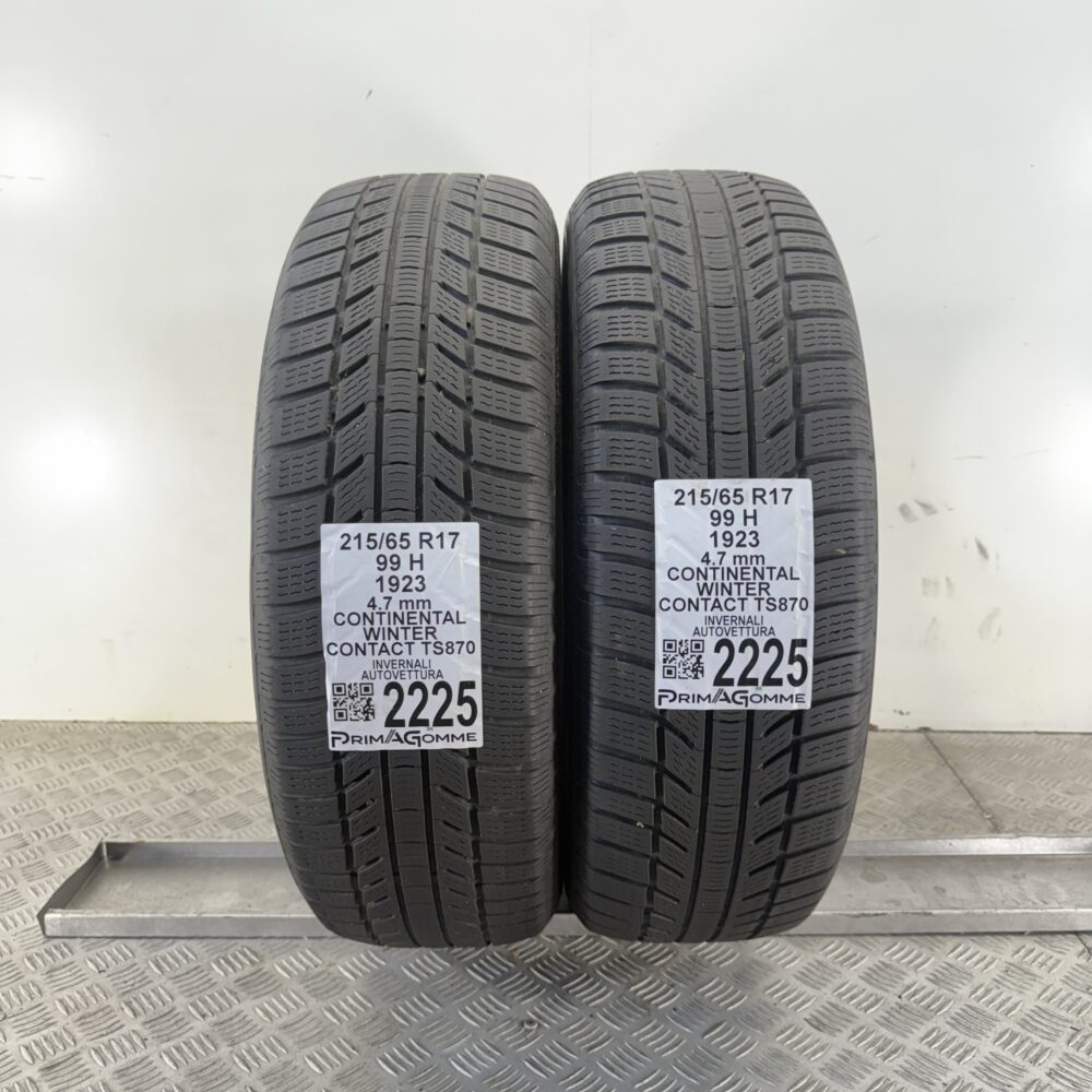 Gomme Usate 215 65 R17 99H Continental Winter Contact TS870 Invernali