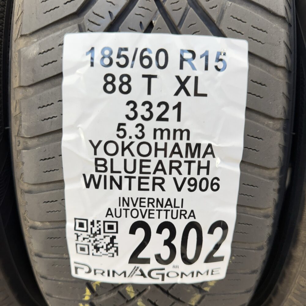 Gomme Usate 185 60 R15 XL 88T Yokohama BluEarth Winter V906 76% Invernali - immagine 3