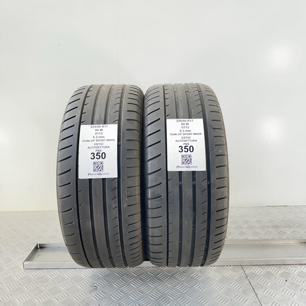 Pneumatici Usati 225 50 R17 94W Dunlop Sport Maxx 76% Estive