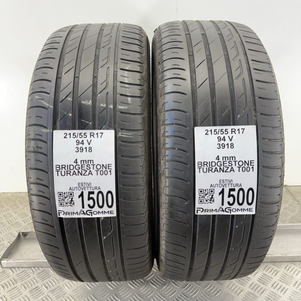 Gomme Usate 215 55 R17 94V Bridgestone Turanza T001 Estive
