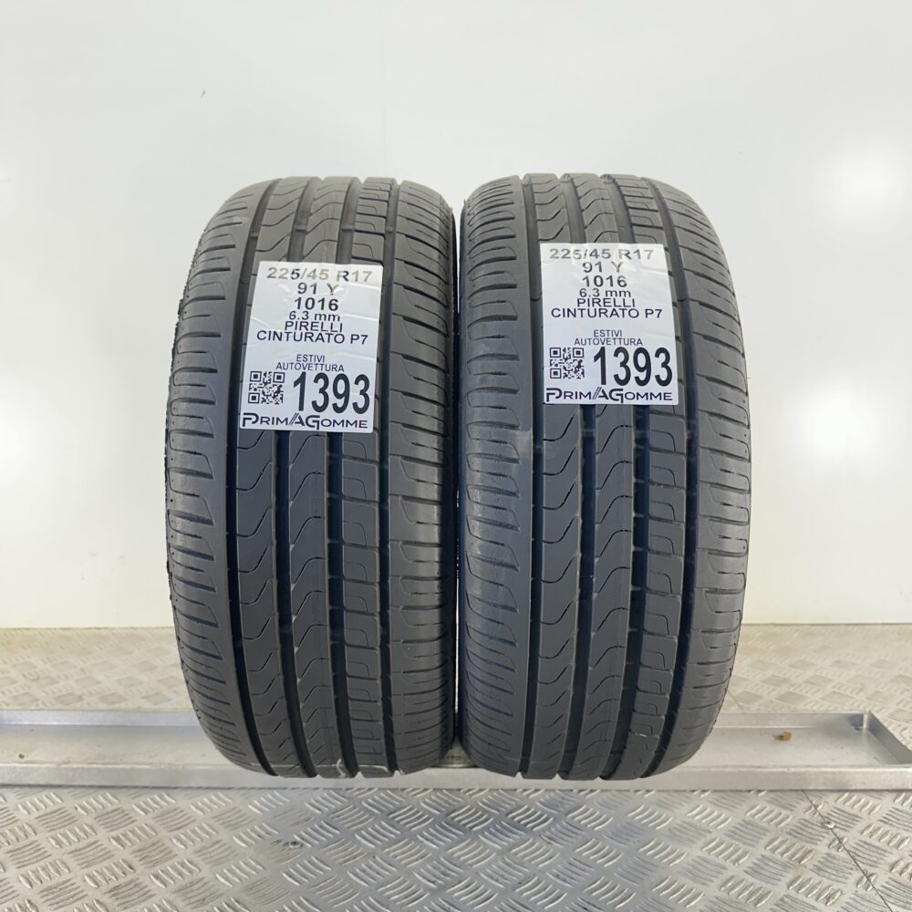 Pneumatici Usati 225 45 R17 91Y Pirelli Cinturato P7 90% Estive
