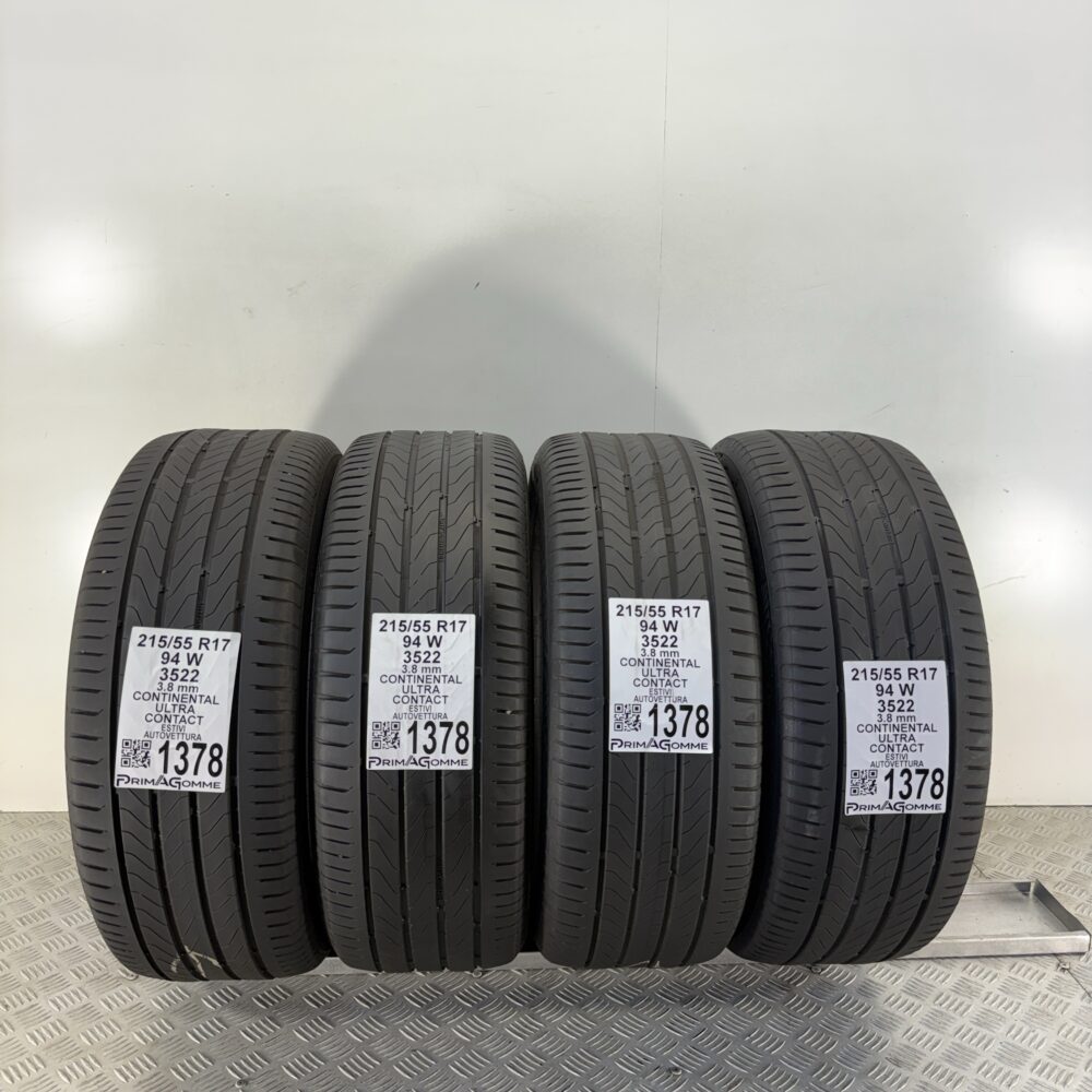 Gomme Usate 215 55 R17 94W Continental Ultra Contact Estive