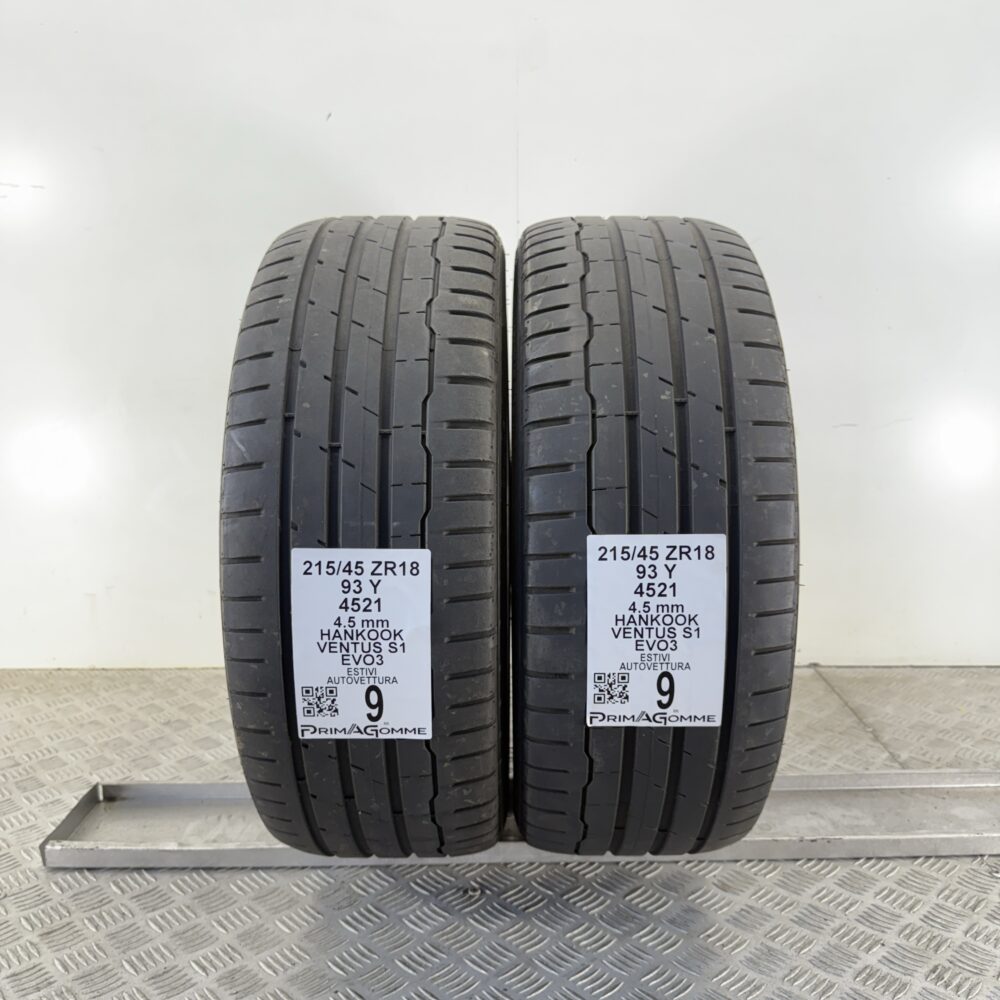 Pneumatici Usati 215 45 ZR18 93Y Hankook Ventus S1 Evo3 Estive