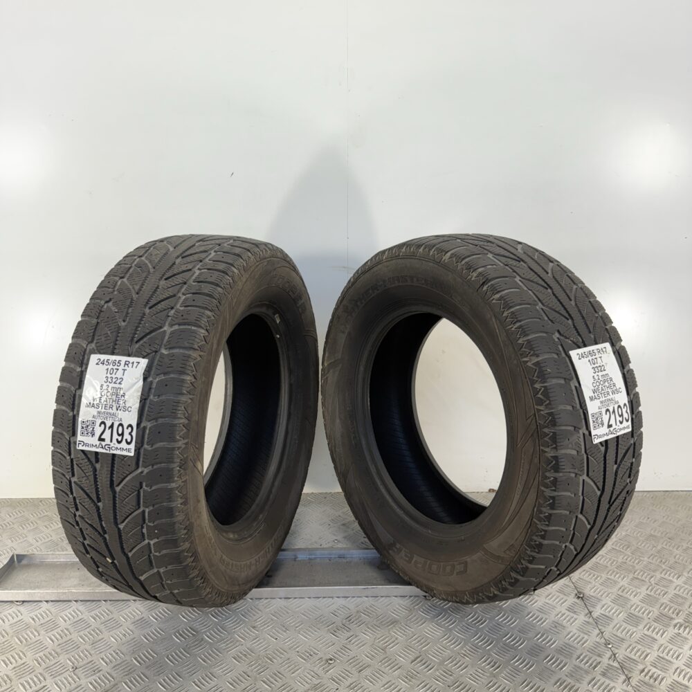 Gomme Usate 245 65 R17 107T Cooper Weather Master WSC 74% Invernali - immagine 6