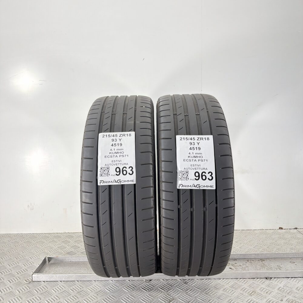 Pneumatici Usati 215 45 ZR18 93Y Kumho ECSTA PS71 Estive