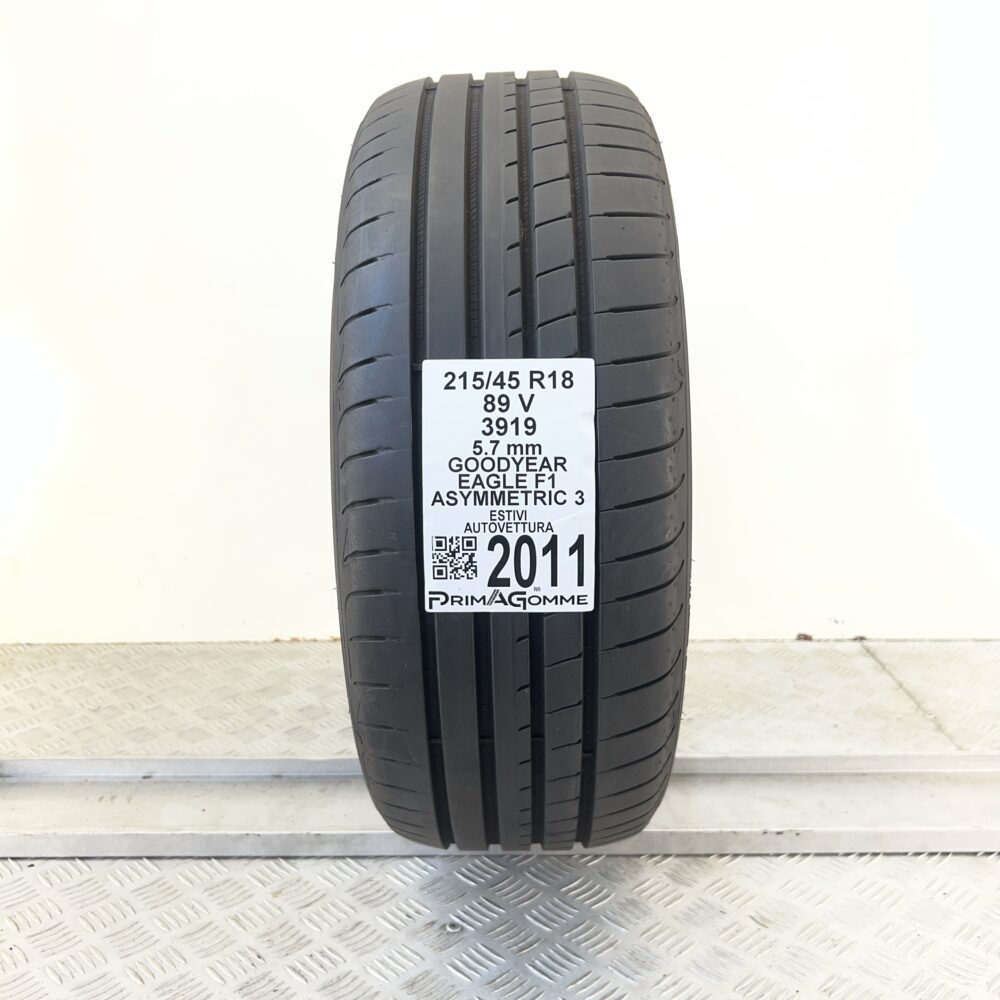 Pneumatico Usato 215 45 R18 89V GOODYEAR EAGLE F1 ASYMMETRIC 3 81% Estivo