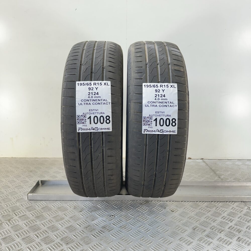 Gomme Usate 195 65 R15 XL 92Y Continental Ultra Contact Estive