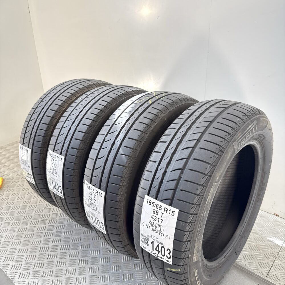Gomme Usate 185 65 R15 88T Pirelli Cinturato P1 74% Estive - immagine 8