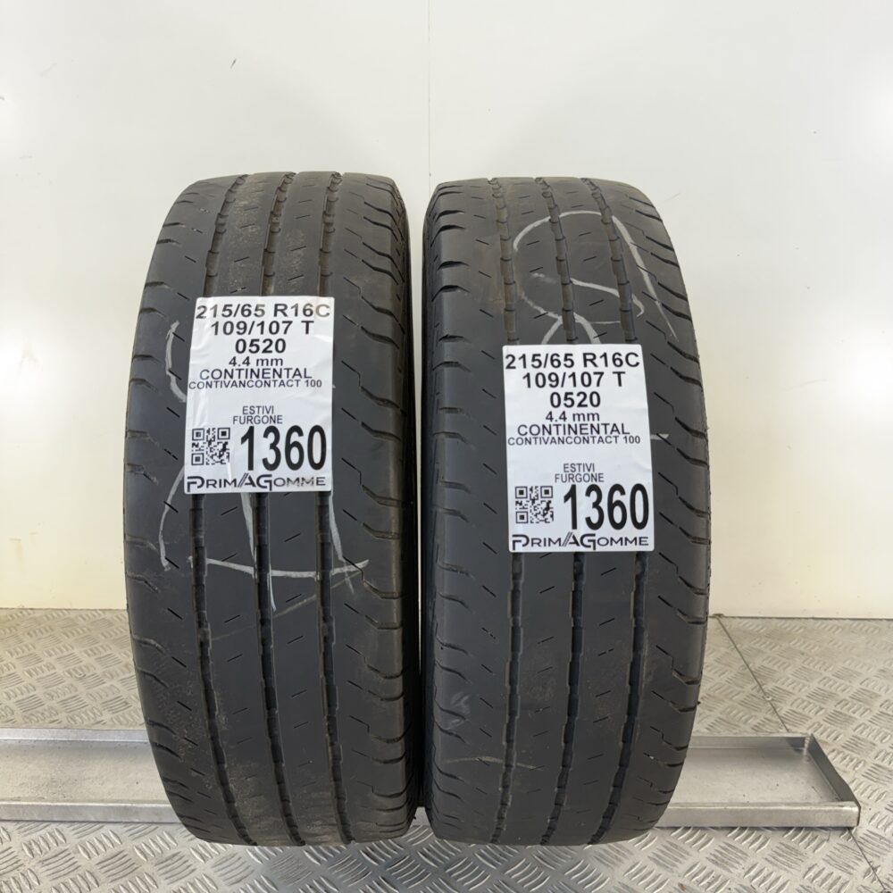 Gomme Usate 215 65 R16C 109/107T Continental ContiVanContact 100 Estive