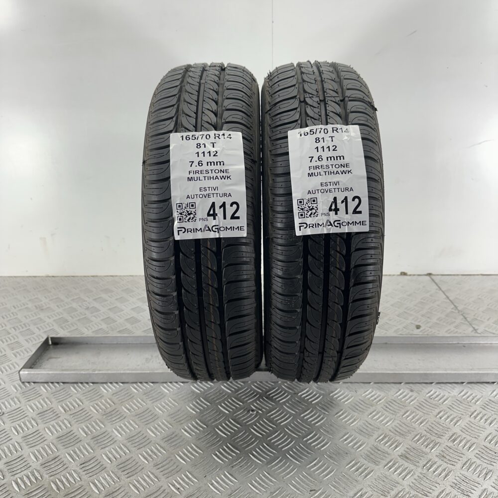 Pneumatici Usati 165 70 R14 81T Firestone Multihawk 99% Estive